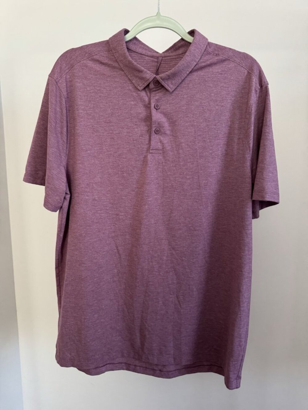 Lululemon Golf Polo Men's Medium Heather Purple Performance Athletic